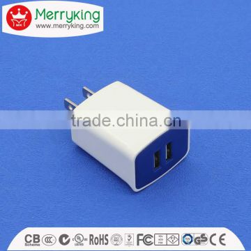 UL-listed Single Voltage 5v1a usb wall plug charger with 1.5m cable pe material