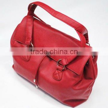 2012 Red fashion pu leather lady handbag