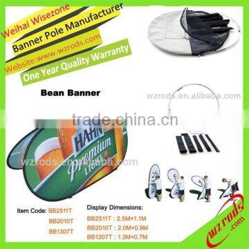 Outdoor/Indoor Display Horizontal Pop Up Flag for Wholesale