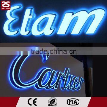 Front And Back Lit 3D Indoor Logo Shop Led Illuminated Sign Advertising Letter