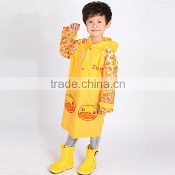 2016 new creative cute cartoon boy girl wholesale clear rain coat child