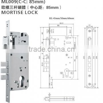 front door cylinder lock or locks with lever handle mortise locks