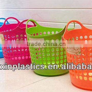 fashion round plastic shopping basket