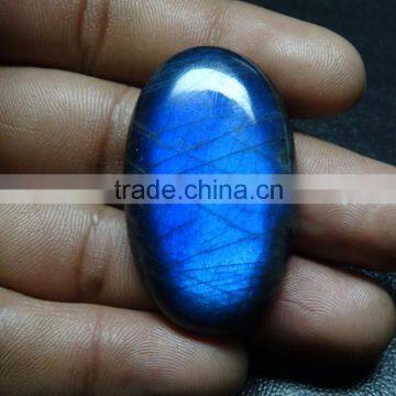 Natural labradorite cabochon
