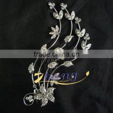fashion new alloy hair combs with rhinestone
