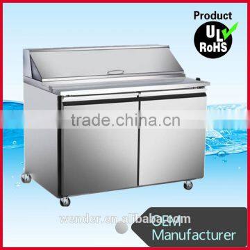 1.5M Stainless Steel commercial table 2 doors worktop chiller