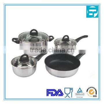 7 Pieces SS Induction Cookware With Bakelite Handle