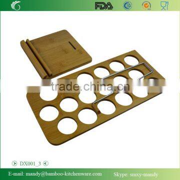 Collapsible Bamboo Kitchen Rack for Spice Bottles , Simple Design Spice Rack photo-4