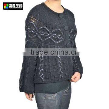 Women's Wool/Cashmere Sweater, Ladies Heavy Cashmere Sweater