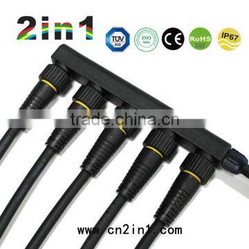 FQ16 F Type 5 Branch LED Street Lighting Waterproof Connector photo-2