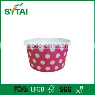 a series of recycle disposable ice cream paper bowls for food gradewith dome-like roofs lids