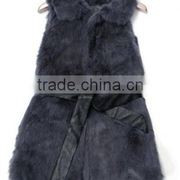 hot Korean style rabbit fur vest/genuine fur vest