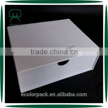 Commercial top quality white cloth gift paperboard box