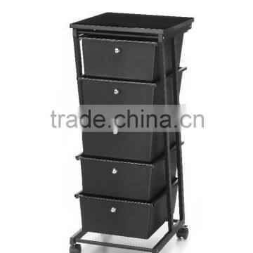 5 Black Drawer Rolling Storage Cart with wheels Furniture