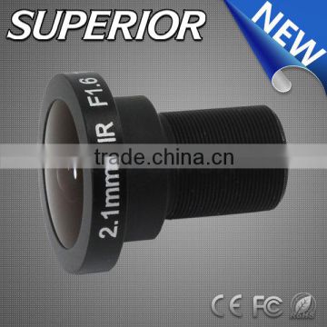 IR Multi-Coating F1.6-m12 2.1mm wide-angle rear window lens metal ir cut cctv lens