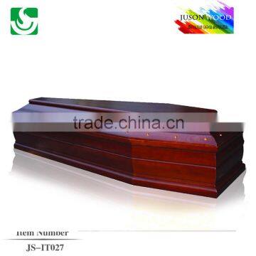 professional satin cheap high gloss solid wood coffin