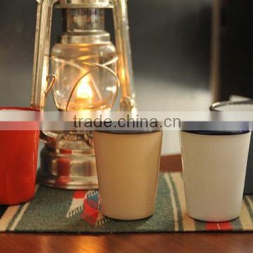 Hot Selling Dishware Enamel Tumbler Cups Camping Drinking Coffee Cups Have Stock