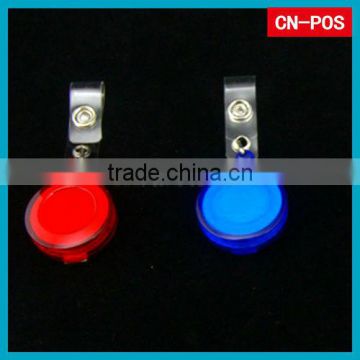 round holding plastic badge clips for hanging