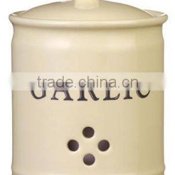 ceramic garlic keeper with lid