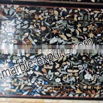 Rectangular Marble Pietra Dura Dinning Inlay Table Top