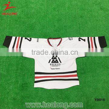 Mens 2016 Hot Sale Custom Embroidery Logo Unique International Hockey Jersey Shirts Wears Nhl