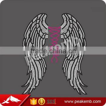 angel's wing Rhinestones Heat Transfer Design Iron On Motifs rhinestone