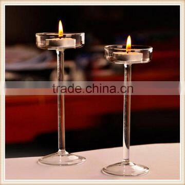 wholesale cheap clear glass candle holder