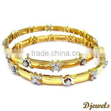 Diamond Gold Bangles, Diamond Bangles, Bangle Jewelry photo-3