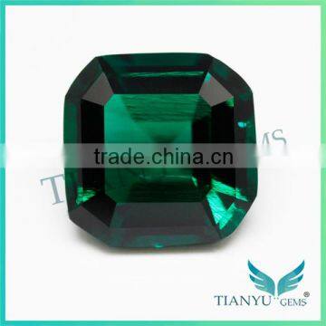 Wholesale ladies watch gems stone bulk gemstone /12*12 mm emerald cut synthetic emerald