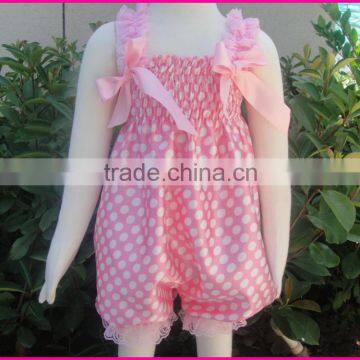Baby Wholesale Satin Petti Bubble Knickers Princess Romper Red With White Polka Dots Satin Romper Kids Petti Romper photo-5