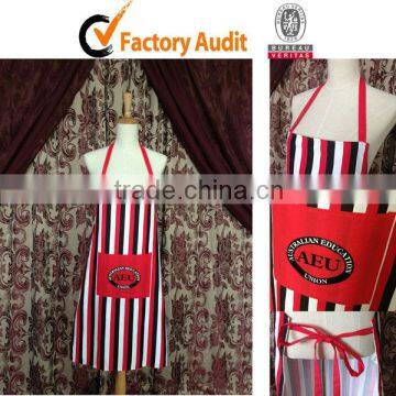 stripe promotional aprons