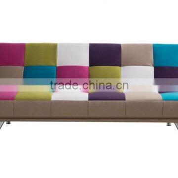 2016 Hot selling lovely and colorful fabric folding sofa bed with metal leg