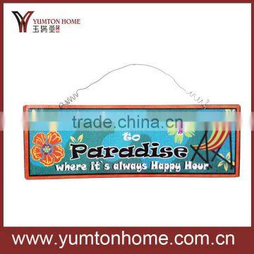 Digital printed metal wall craft words sign