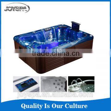 Center Drain Location and Acrylic/Acrylic outdoor hot tub spa Material LED light massage tv spa