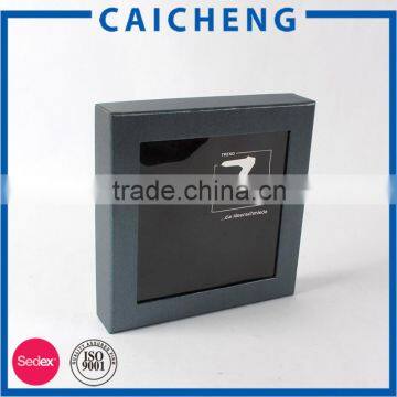 China manufacturer black carton paper box with PVC window