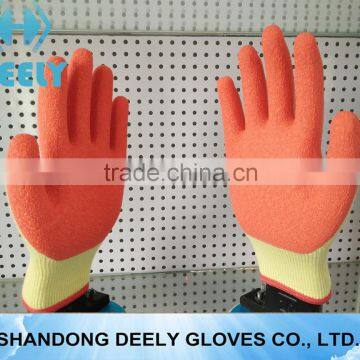 Natural Latex Palm Coated Wrinkle Gloves/industrial Gloves photo-5