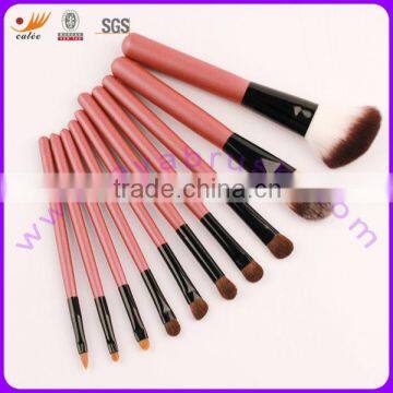 10pcs Carmine Wood Handle Mini/Gift Cosmetic Brush Set-OEM/ODM