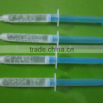 44% Teeth whitening syringe gel products,dental teeth bleaching syringe gel