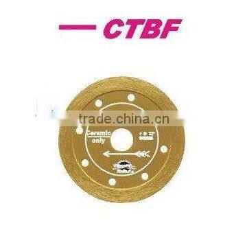 Continuous Rim Small Diamond saw Blade for Long Life Cutting Ceramic Tile -- CTBF