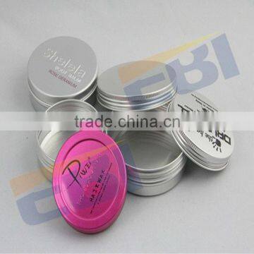 empty face cream aluminum jar