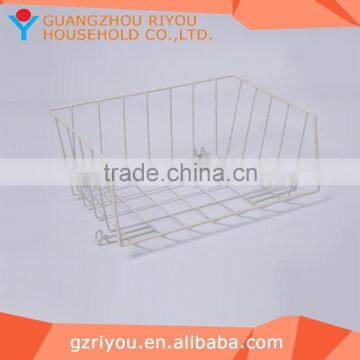 high quality metal iron storage wire baskets with three sides