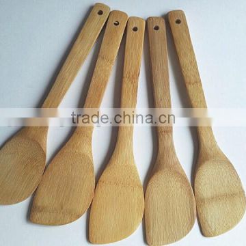 Carbonize bamboo scoop with salad oil