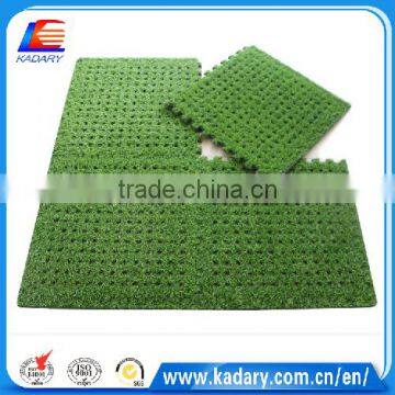 Good quanlity/EVA Interlocking Turf Tiles Grass Puzzle Mat for golf floor