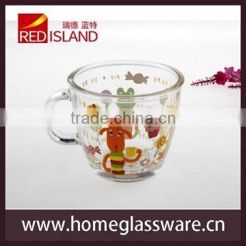 carton stamping glass cup glass mug for tea/wine made in china