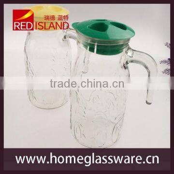 Large Glass Water Bottle With Lid, Juice Bottle photo-2