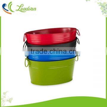 Color coated metal oval ice bucket