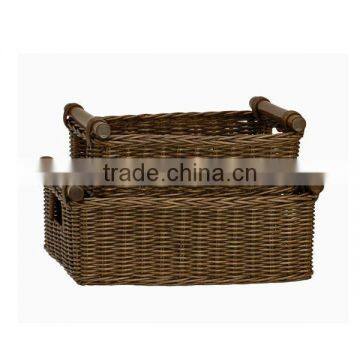 high quality Natural Wicker Magzine Baskets holder wholesale