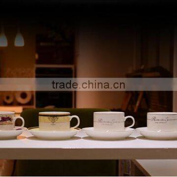 Haonai high quality bone china tea drinking cups set,cafe cup and saucer set