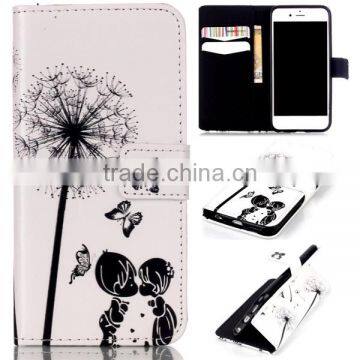 PU leather embossing craft cell phone case, wholesale leather flip case for iPhone6 6S