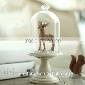 Christmas resin reindeer in glass coving christmas ornament